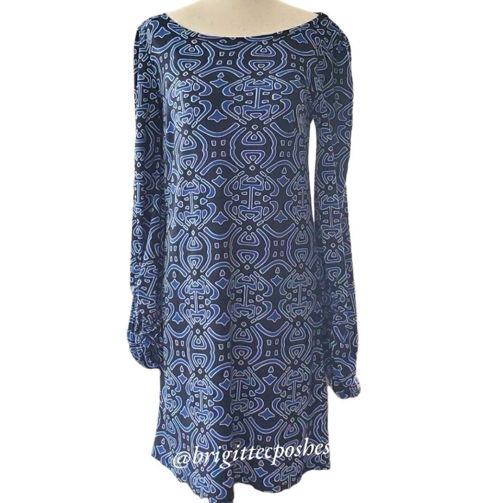 Laundry By Shelli Segal Blue/Black Dress Size 2